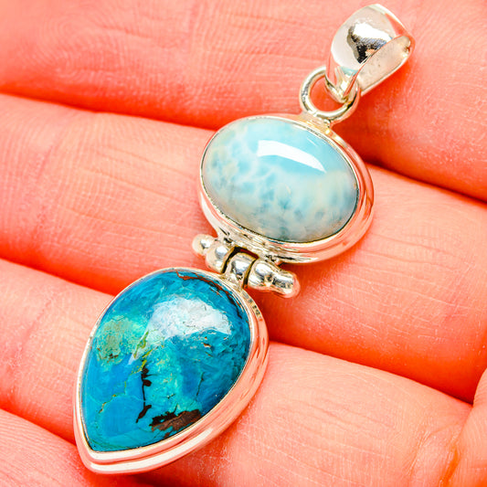 Chrysocolla Pendants handcrafted by Ana Silver Co - PD16655