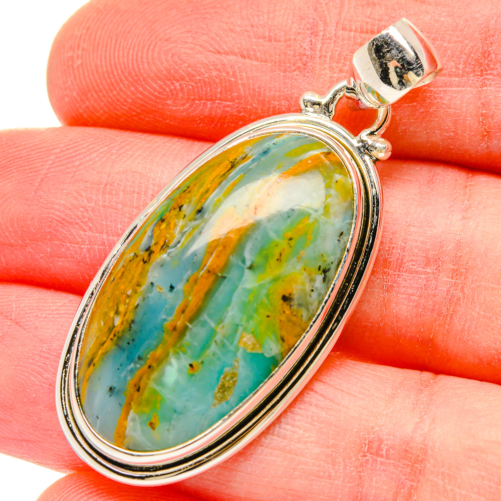 Peruvian Opal Pendants handcrafted by Ana Silver Co - PD16656