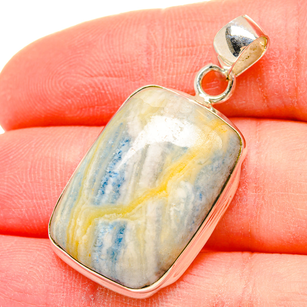Blue Scheelite Pendants handcrafted by Ana Silver Co - PD16657