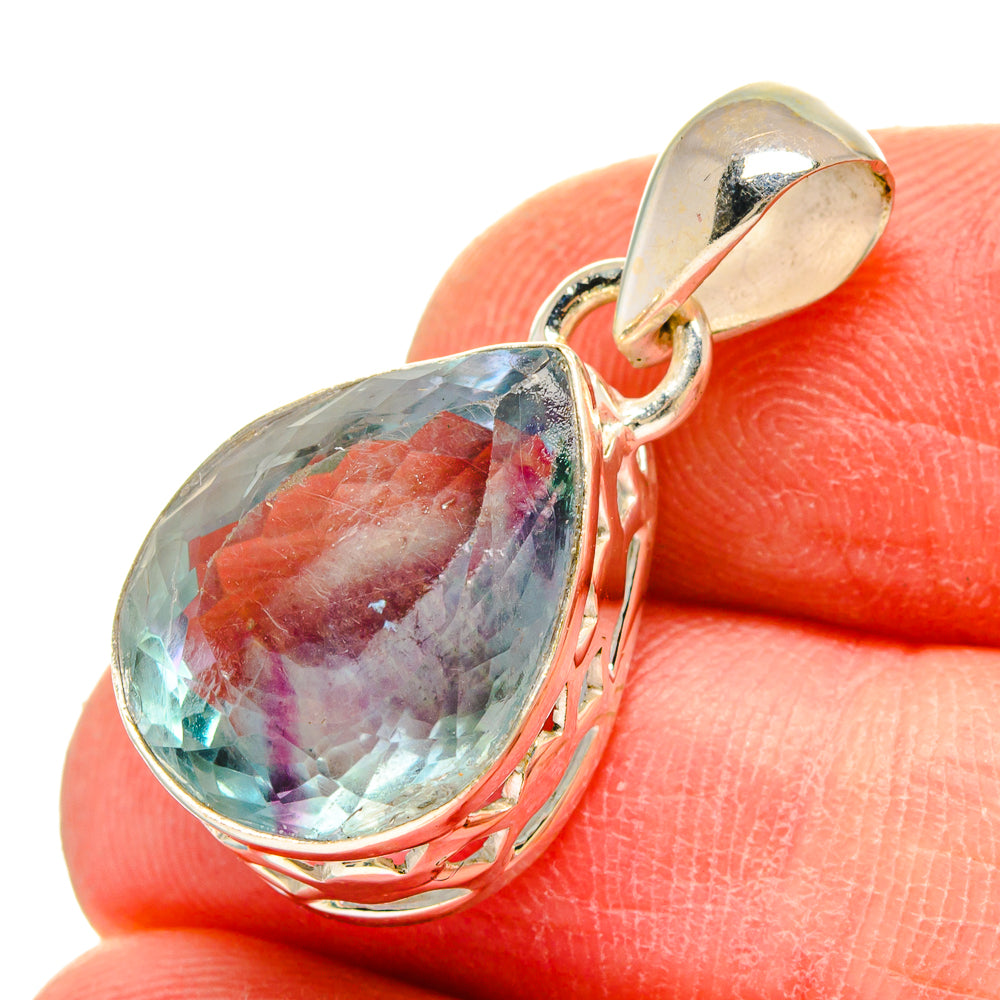 Blue Fluorite Pendants handcrafted by Ana Silver Co - PD16661