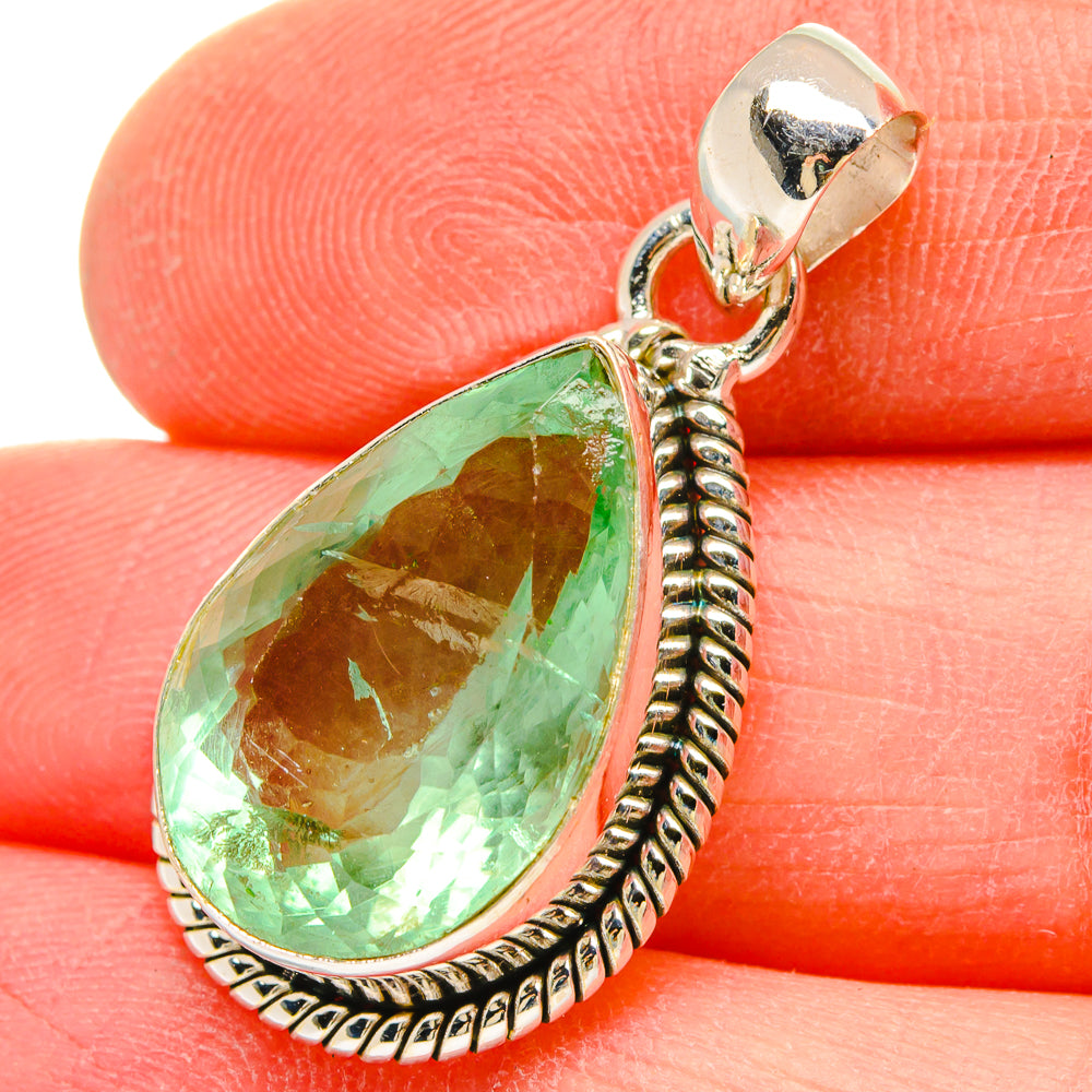 Green Fluorite Pendants handcrafted by Ana Silver Co - PD16665