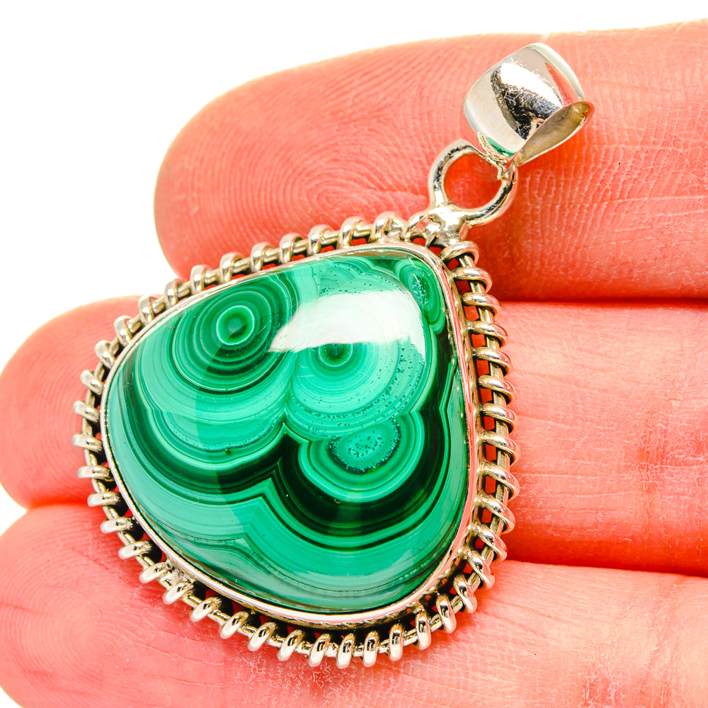 Malachite Pendants handcrafted by Ana Silver Co - PD16666