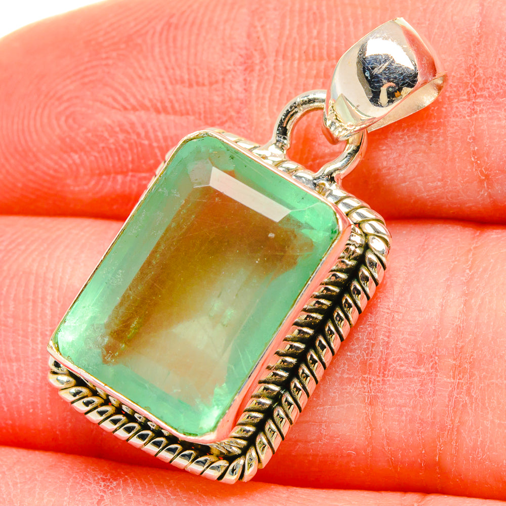 Green Fluorite Pendants handcrafted by Ana Silver Co - PD16668