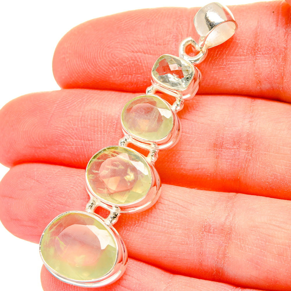 Prehnite Pendants handcrafted by Ana Silver Co - PD16669