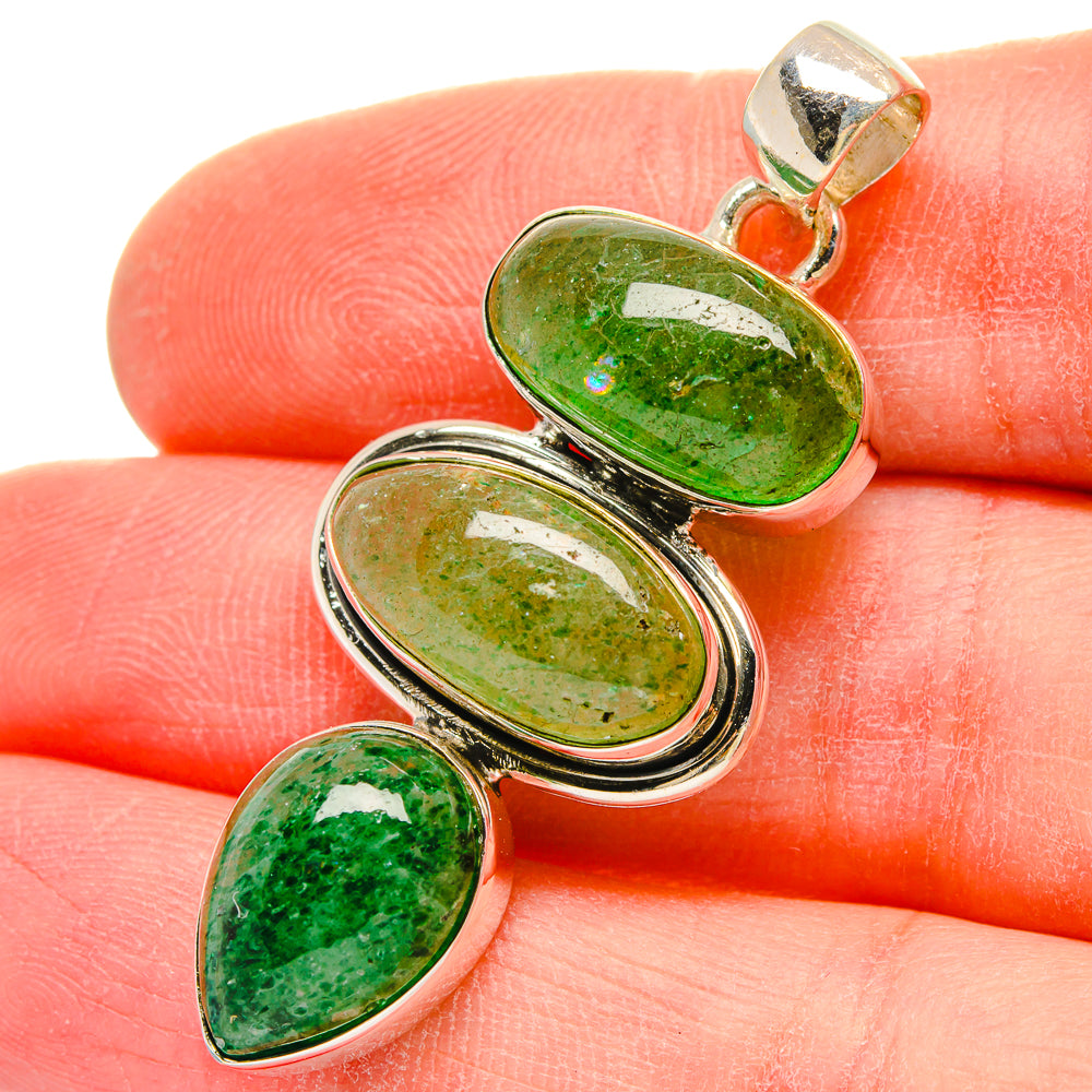 Prehnite Pendants handcrafted by Ana Silver Co - PD16671