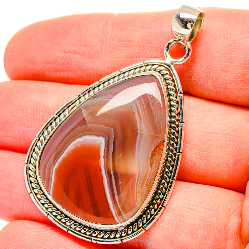 Botswana Agate Pendants handcrafted by Ana Silver Co - PD16673
