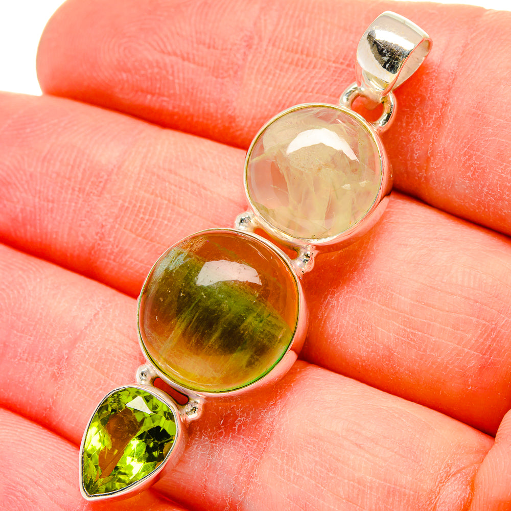 Green Fluorite Pendants handcrafted by Ana Silver Co - PD16678