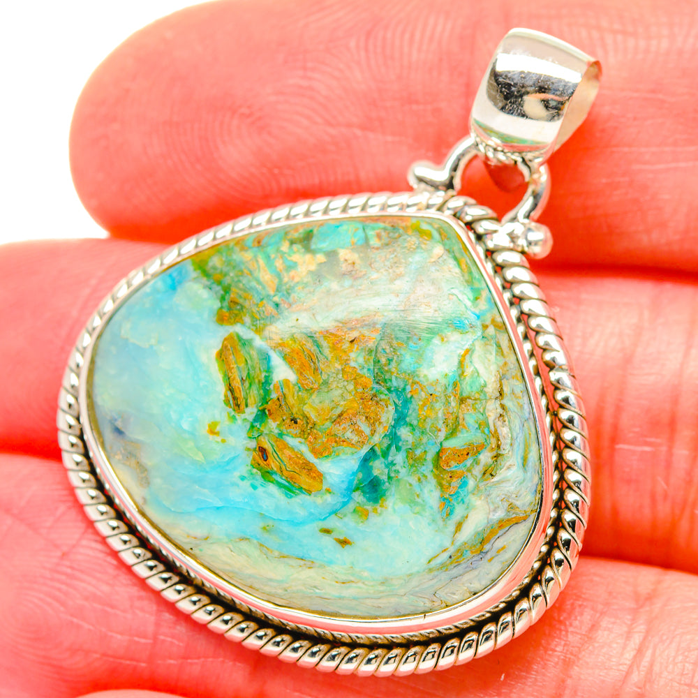 Peruvian Opal Pendants handcrafted by Ana Silver Co - PD16687