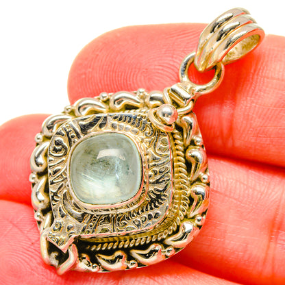 Aquamarine Pendants handcrafted by Ana Silver Co - PD16689