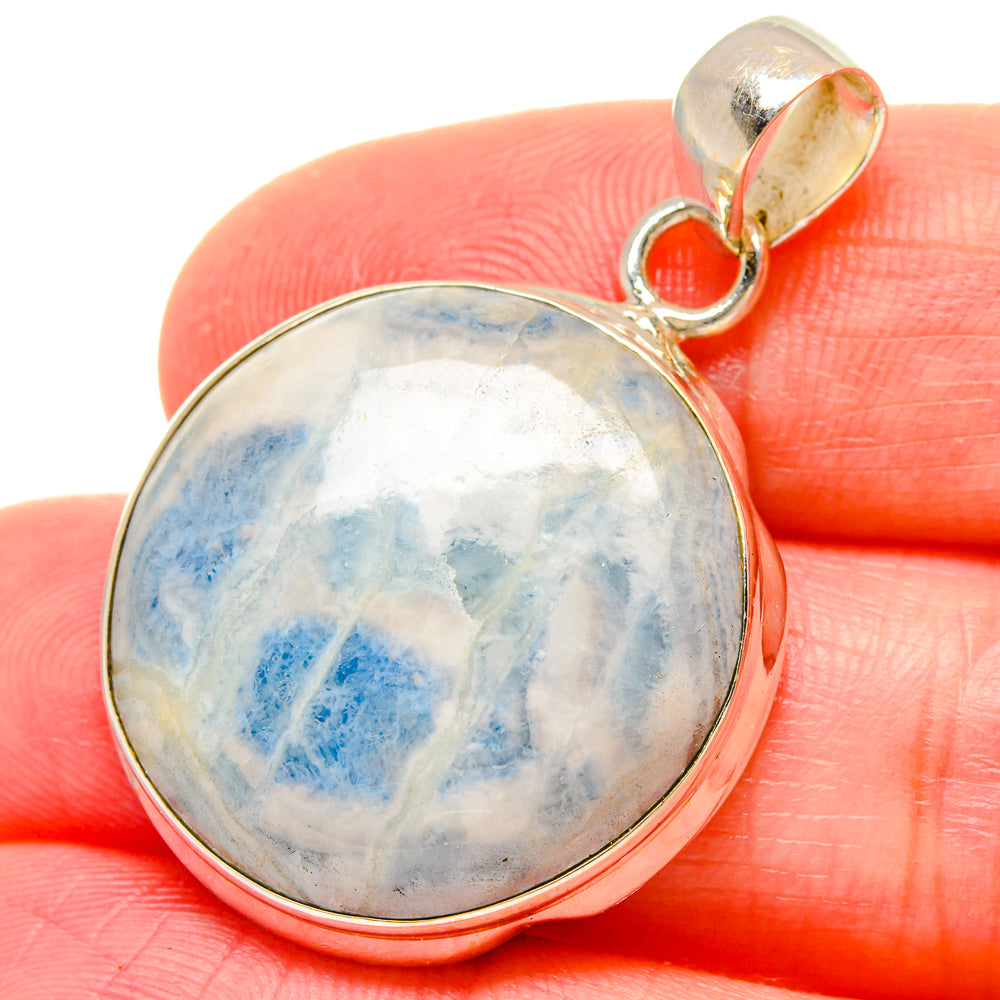 Blue Scheelite Pendants handcrafted by Ana Silver Co - PD16690