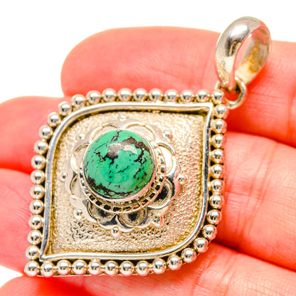 Tibetan Turquoise Pendants handcrafted by Ana Silver Co - PD16696