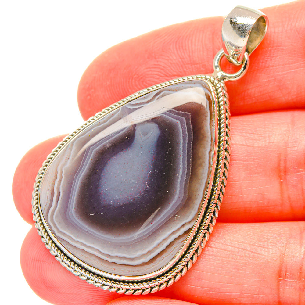 Botswana Agate Pendants handcrafted by Ana Silver Co - PD16706