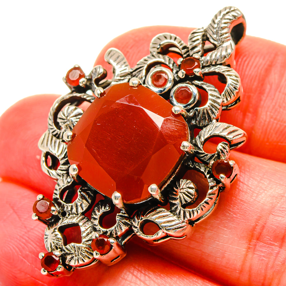 Red Onyx Pendants handcrafted by Ana Silver Co - PD16710