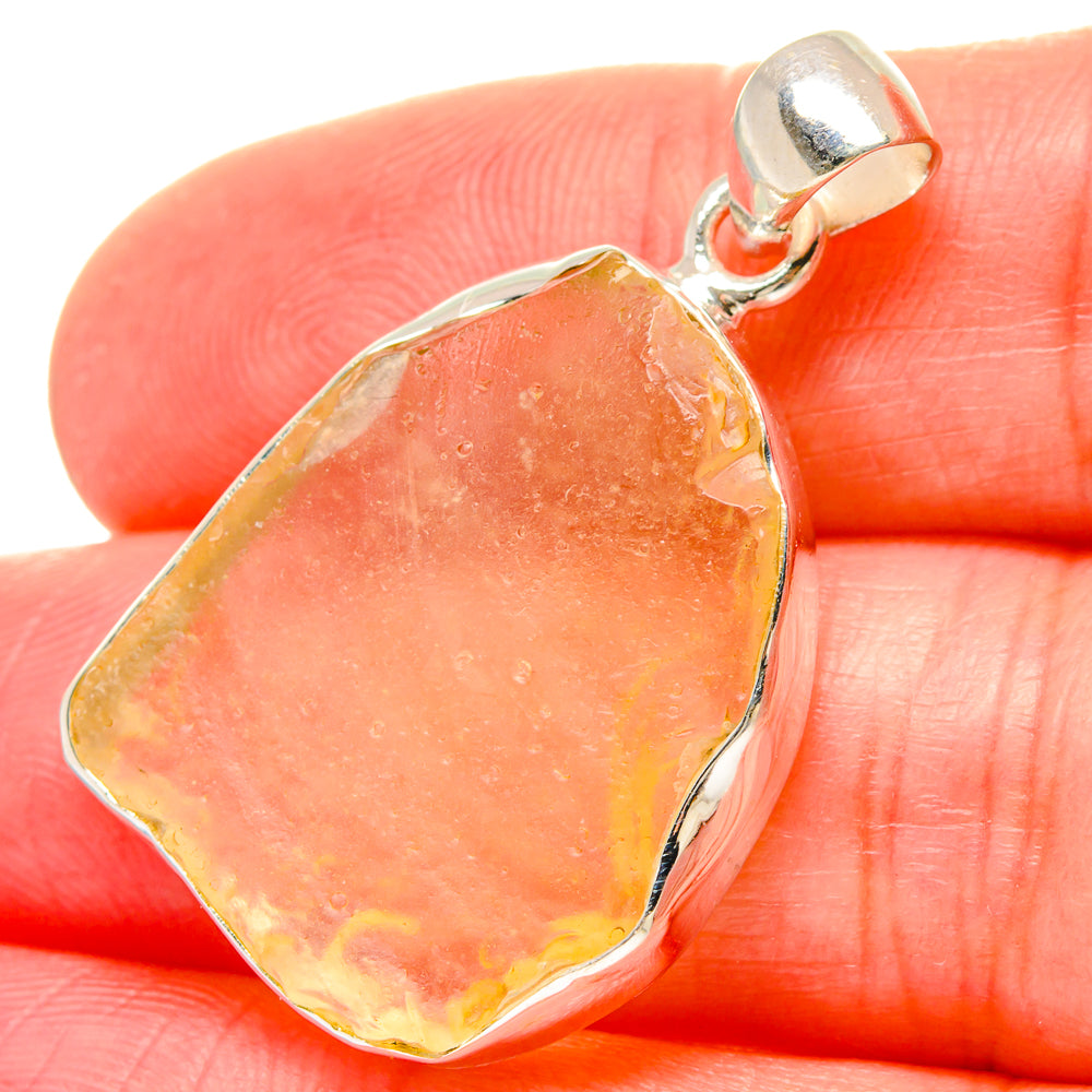 Libyan Desert Glass Pendants handcrafted by Ana Silver Co - PD16713