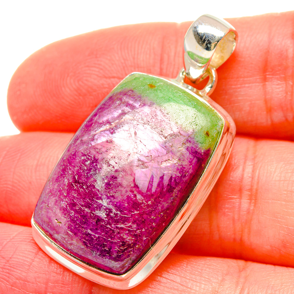 Ruby Zoisite Pendants handcrafted by Ana Silver Co - PD16716