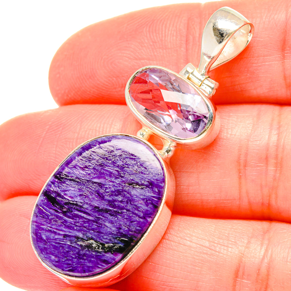 Charoite Pendants handcrafted by Ana Silver Co - PD16721