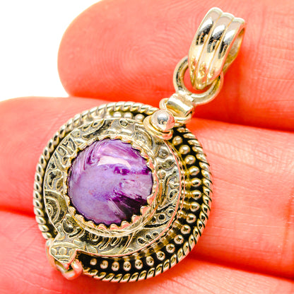Charoite Pendants handcrafted by Ana Silver Co - PD16726