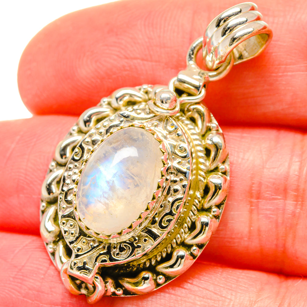 Rainbow Moonstone Pendants handcrafted by Ana Silver Co - PD16735