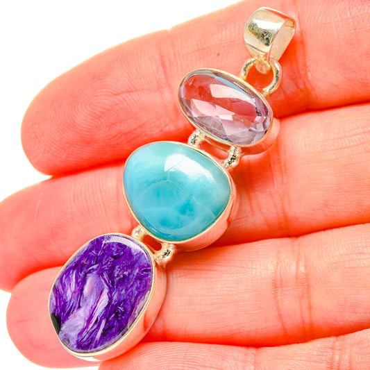 Charoite Pendants handcrafted by Ana Silver Co - PD16739