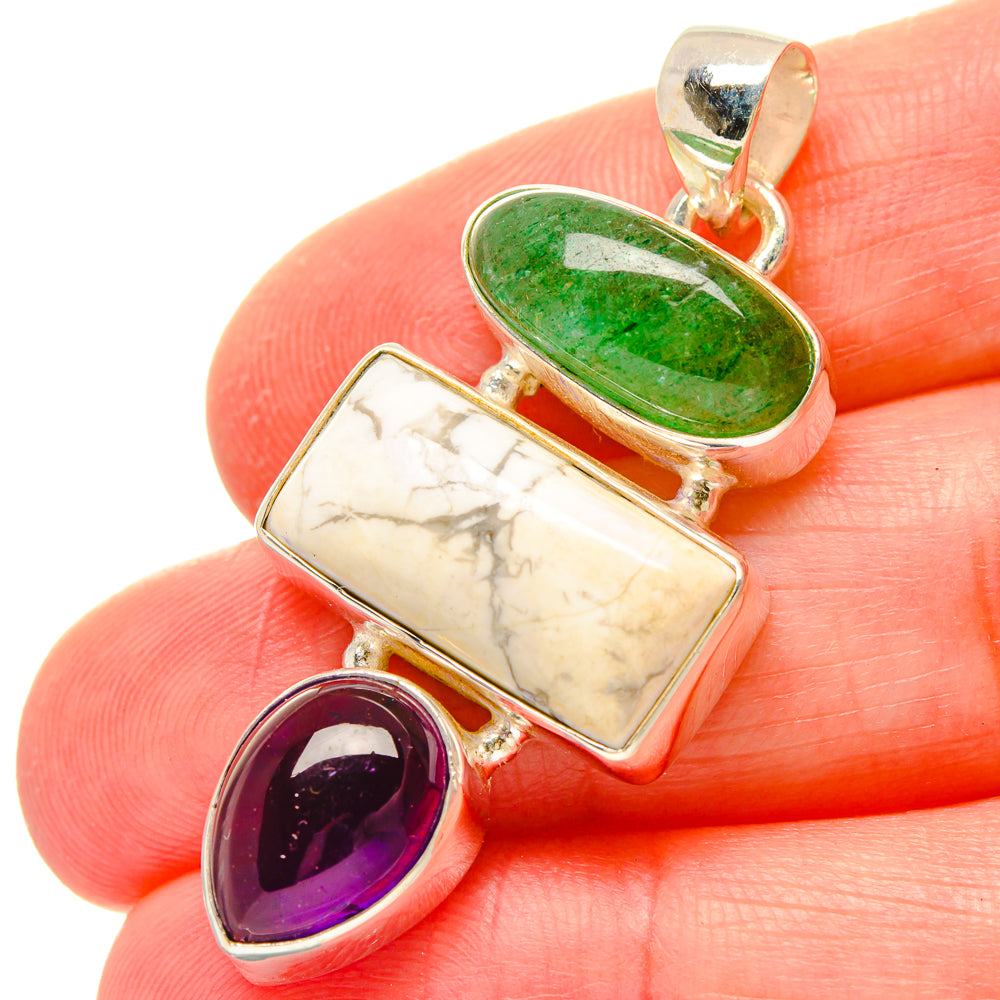 Howlite Pendants handcrafted by Ana Silver Co - PD16741