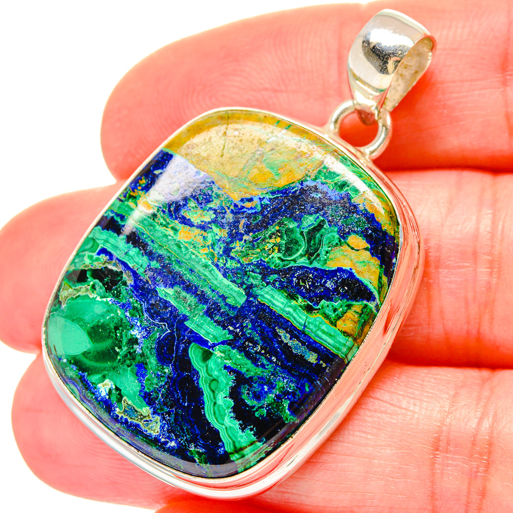 Azurite Malachite Pendants handcrafted by Ana Silver Co - PD16747