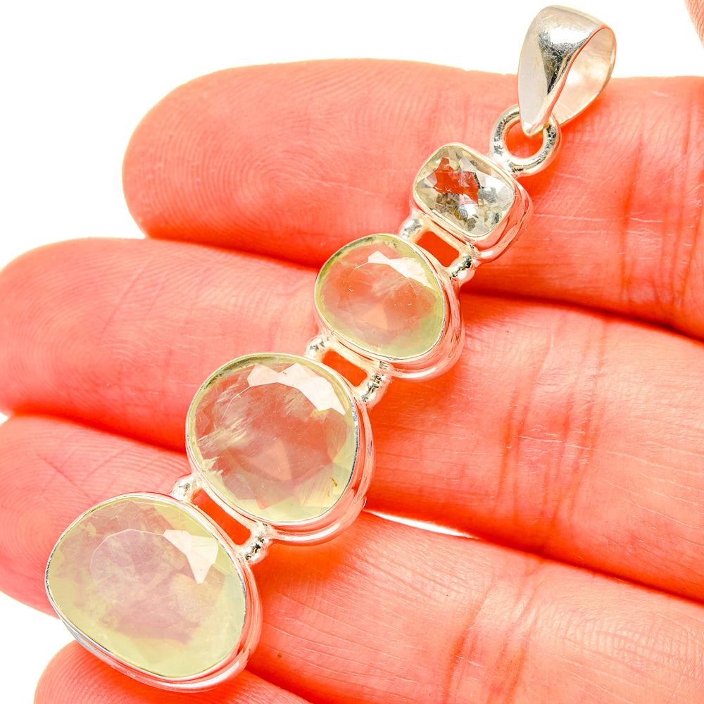 Prehnite Pendants handcrafted by Ana Silver Co - PD16772