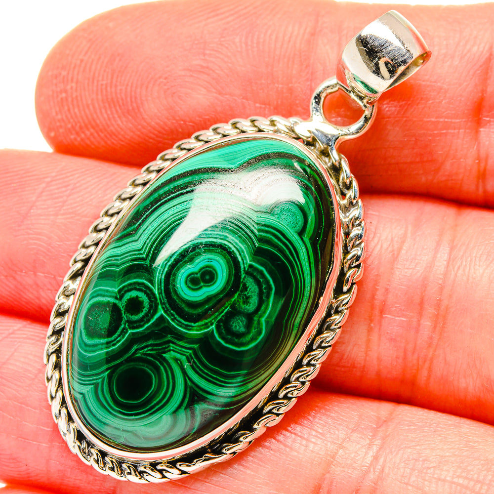 Malachite Pendants handcrafted by Ana Silver Co - PD16777