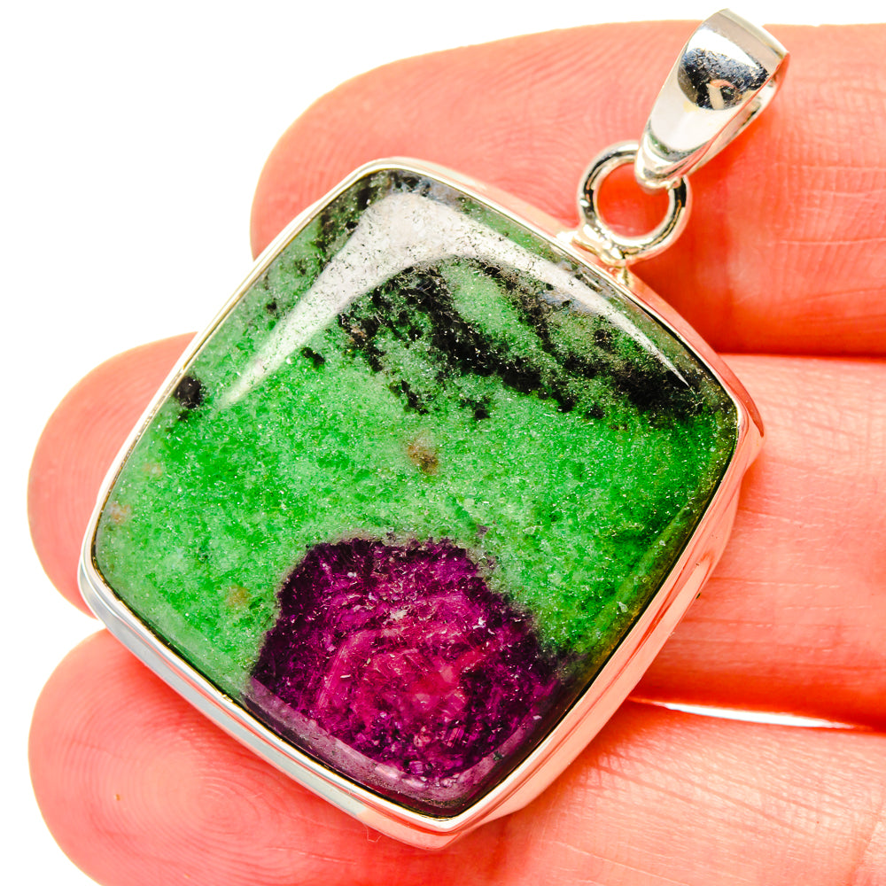 Ruby Zoisite Pendants handcrafted by Ana Silver Co - PD16781