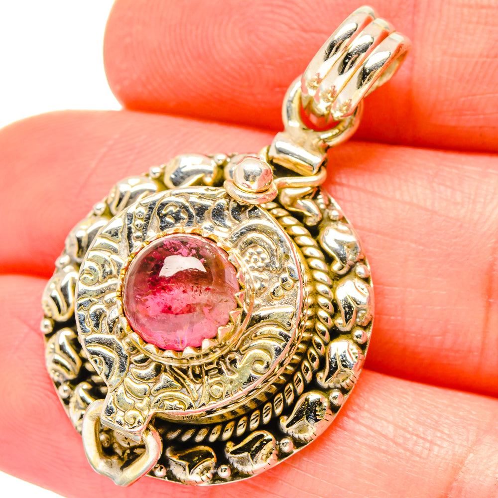 Pink Tourmaline Pendants handcrafted by Ana Silver Co - PD16794