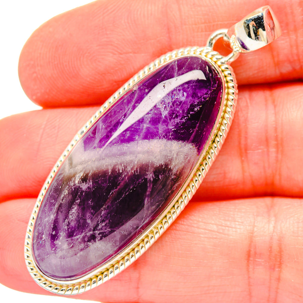 Chevron Amethyst Pendants handcrafted by Ana Silver Co - PD16798