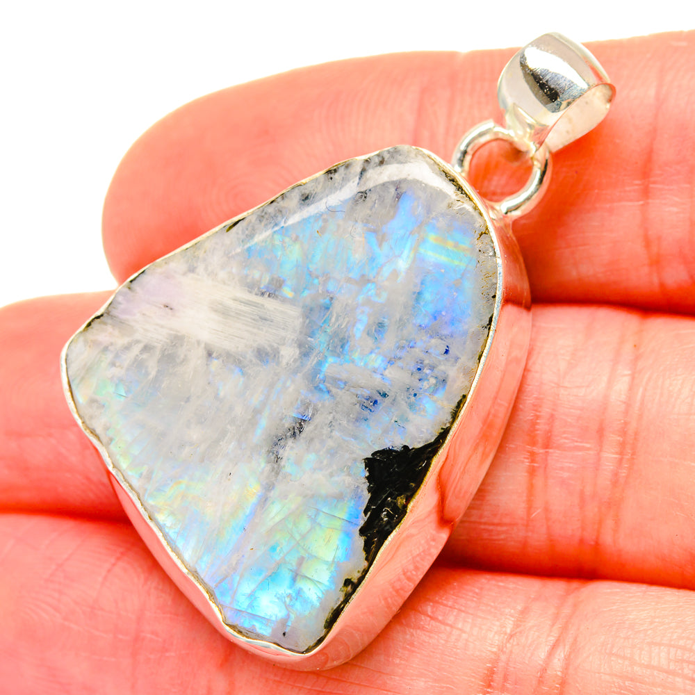 Rainbow Moonstone Pendants handcrafted by Ana Silver Co - PD16818