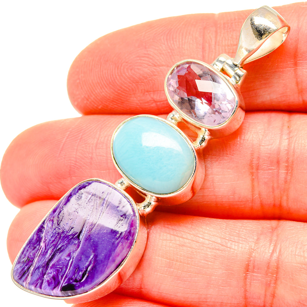 Charoite Pendants handcrafted by Ana Silver Co - PD16820