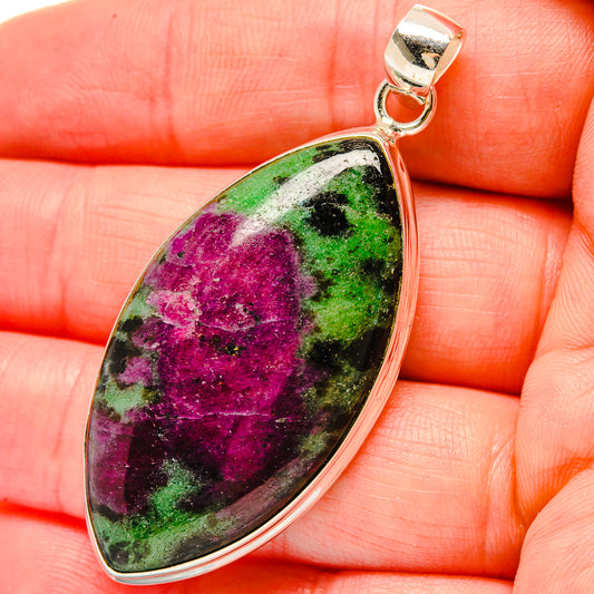 Ruby Zoisite Pendants handcrafted by Ana Silver Co - PD16823