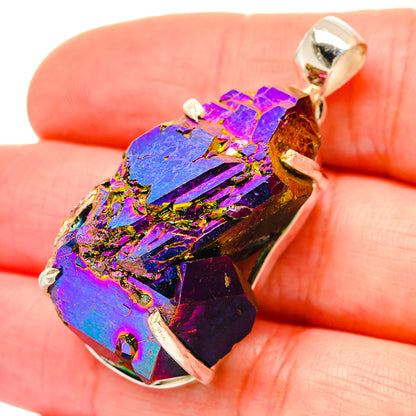 Titanium Sunshine Druzy Pendants handcrafted by Ana Silver Co - PD16824