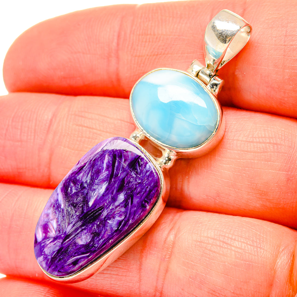 Charoite Pendants handcrafted by Ana Silver Co - PD16827