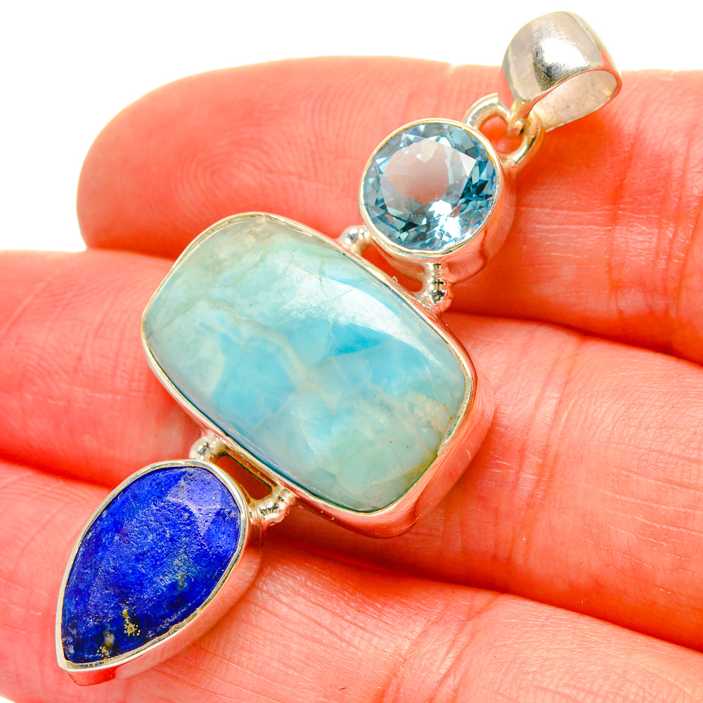 Larimar Pendants handcrafted by Ana Silver Co - PD16841