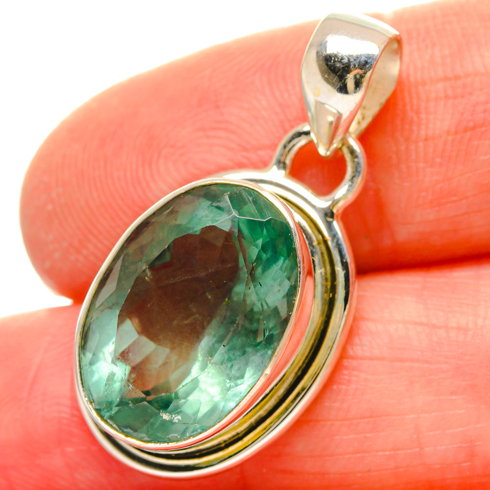 Green Fluorite Pendants handcrafted by Ana Silver Co - PD16847
