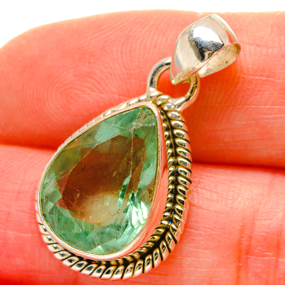 Green Fluorite Pendants handcrafted by Ana Silver Co - PD16849