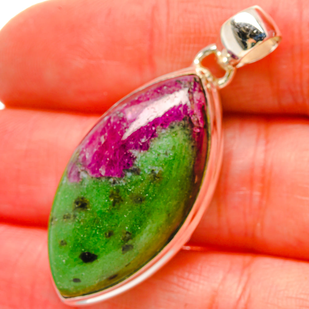 Ruby Zoisite Pendants handcrafted by Ana Silver Co - PD16854