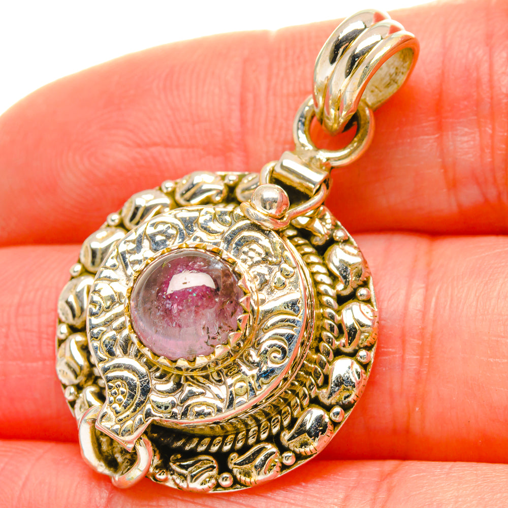 Pink Tourmaline Pendants handcrafted by Ana Silver Co - PD16862