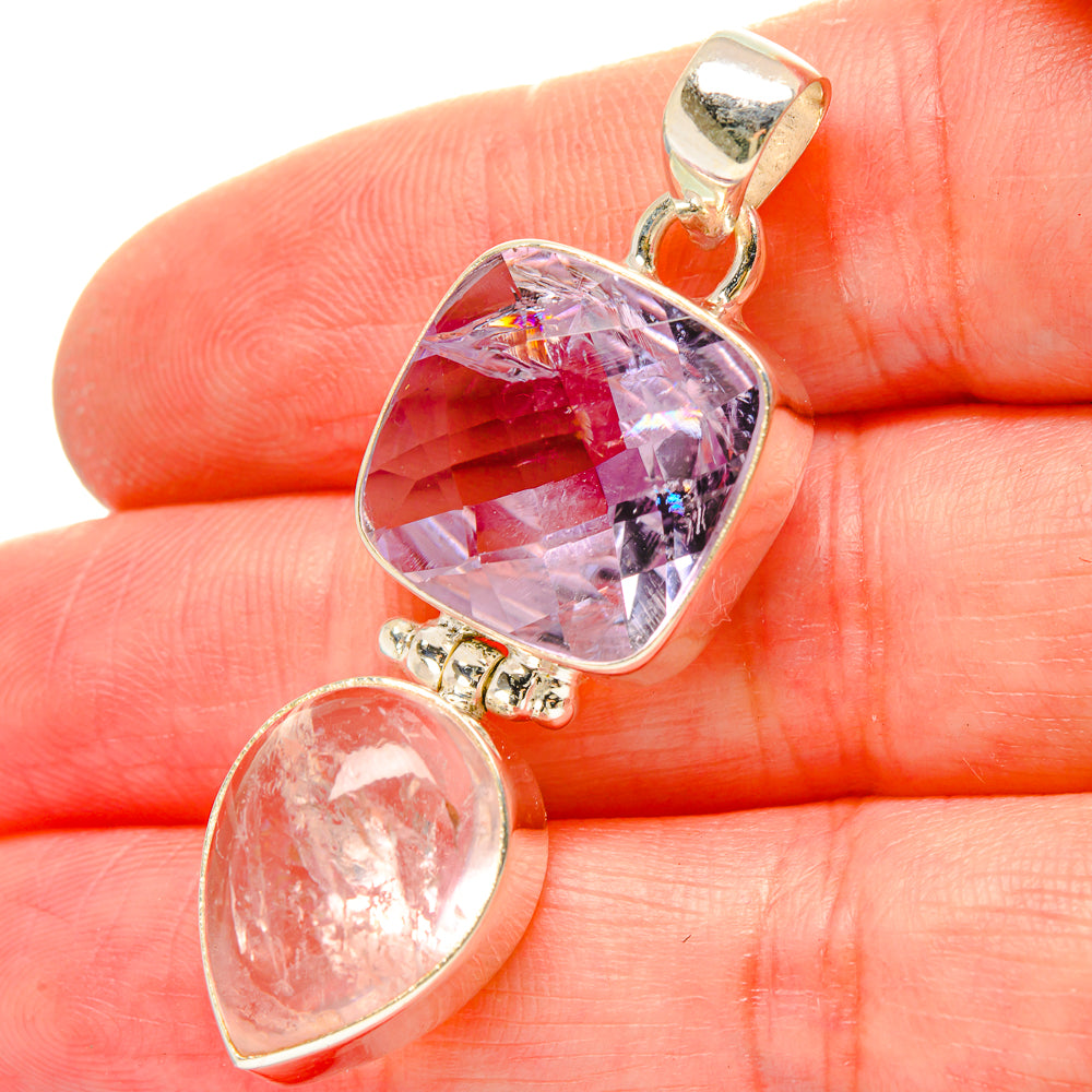 Rose Quartz Pendants handcrafted by Ana Silver Co - PD16863