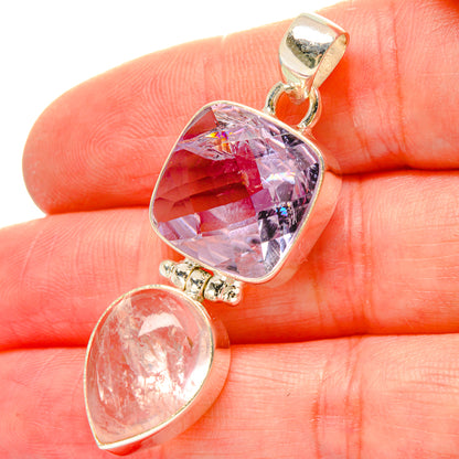 Rose Quartz Pendants handcrafted by Ana Silver Co - PD16863