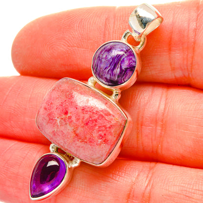 Rhodochrosite Pendants handcrafted by Ana Silver Co - PD16864