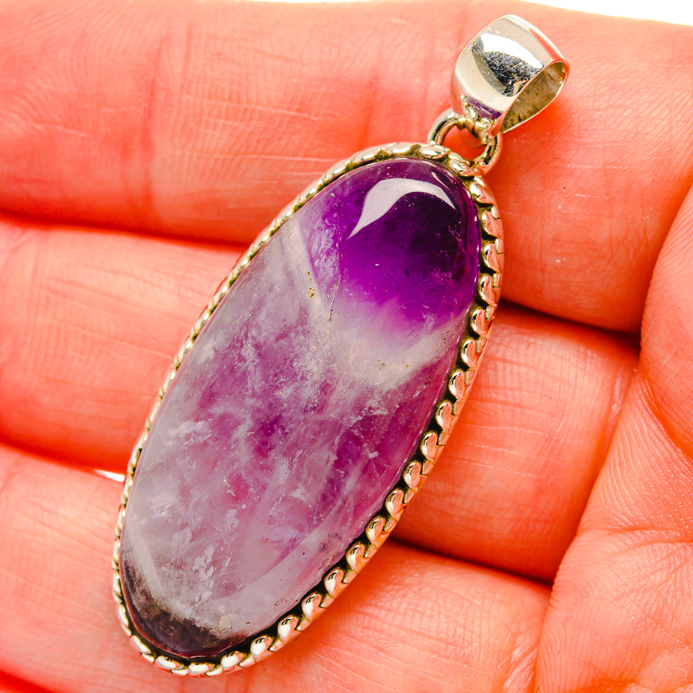 Chevron Amethyst Pendants handcrafted by Ana Silver Co - PD16872