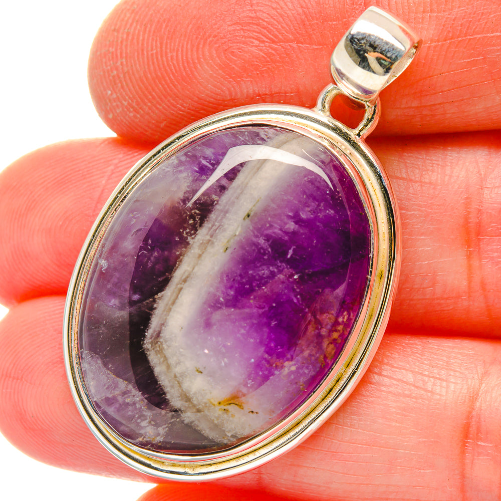 Chevron Amethyst Pendants handcrafted by Ana Silver Co - PD16877