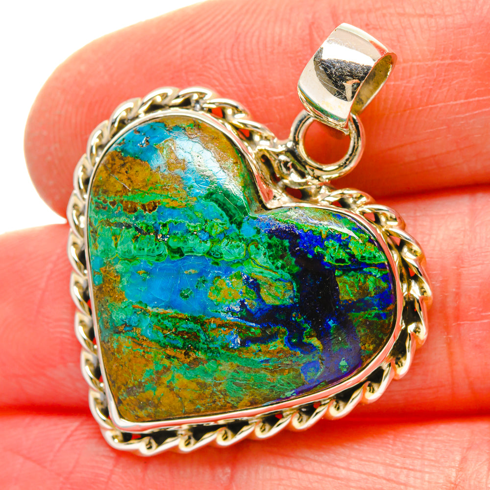 Azurite Malachite Pendants handcrafted by Ana Silver Co - PD16884