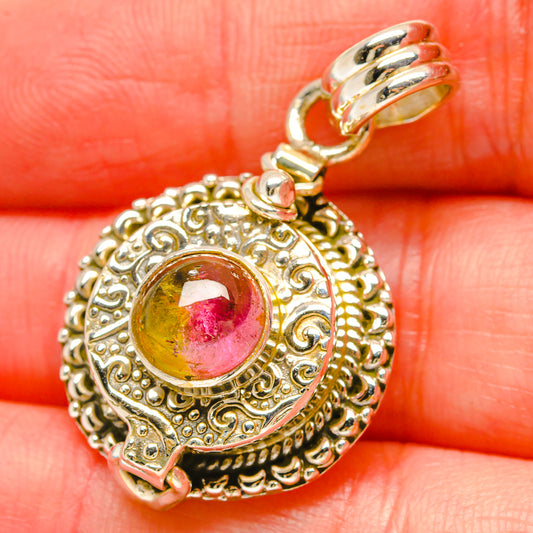 Watermelon Tourmaline Pendants handcrafted by Ana Silver Co - PD16892