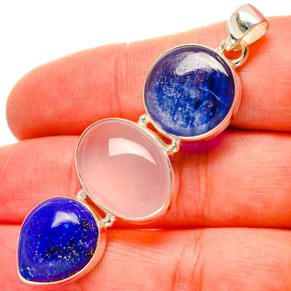 Rose Quartz Pendants handcrafted by Ana Silver Co - PD16901