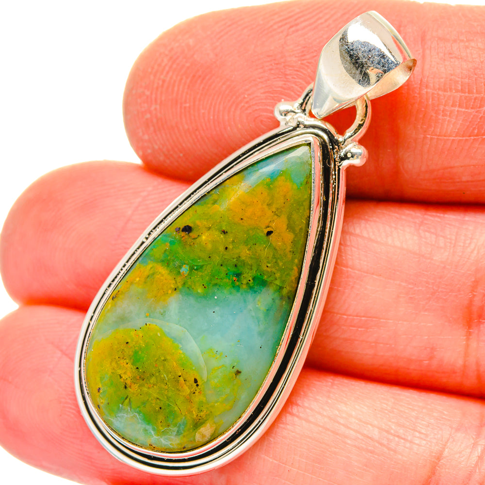 Peruvian Opal Pendants handcrafted by Ana Silver Co - PD16904