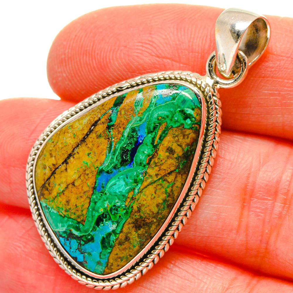 Azurite Malachite Pendants handcrafted by Ana Silver Co - PD16917